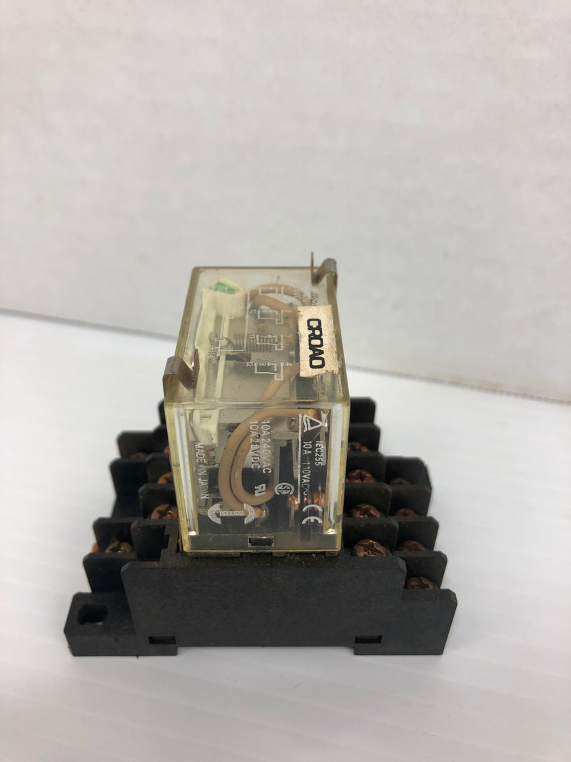 Omron LY4N-D2 Relay with Base 1820YT 240V 10A