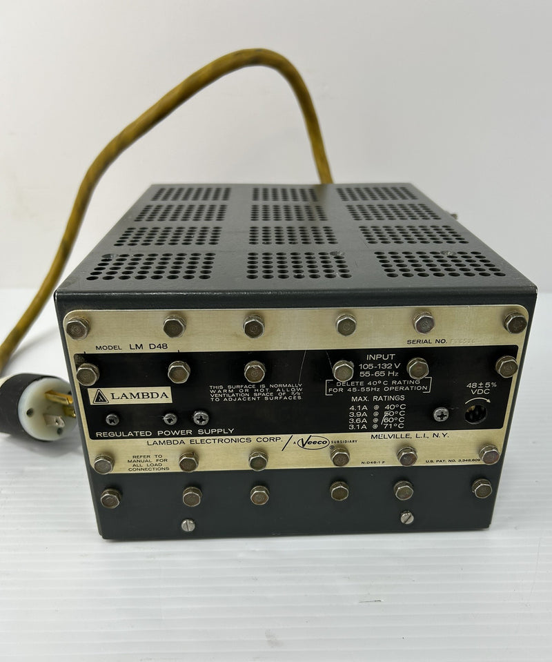 Lambda Electronics LM D48 Regulated Power Supply 105-132V 55-65 Hz