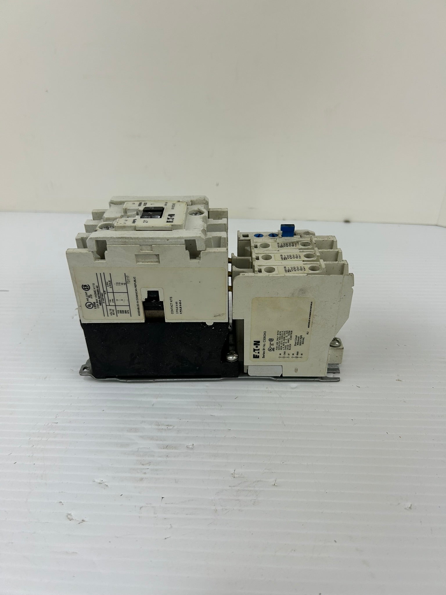 Eaton AN16DN0 Motor Starter Ser B1 & C320KGS1 Size 1 Contactor & C306GN3 Relay