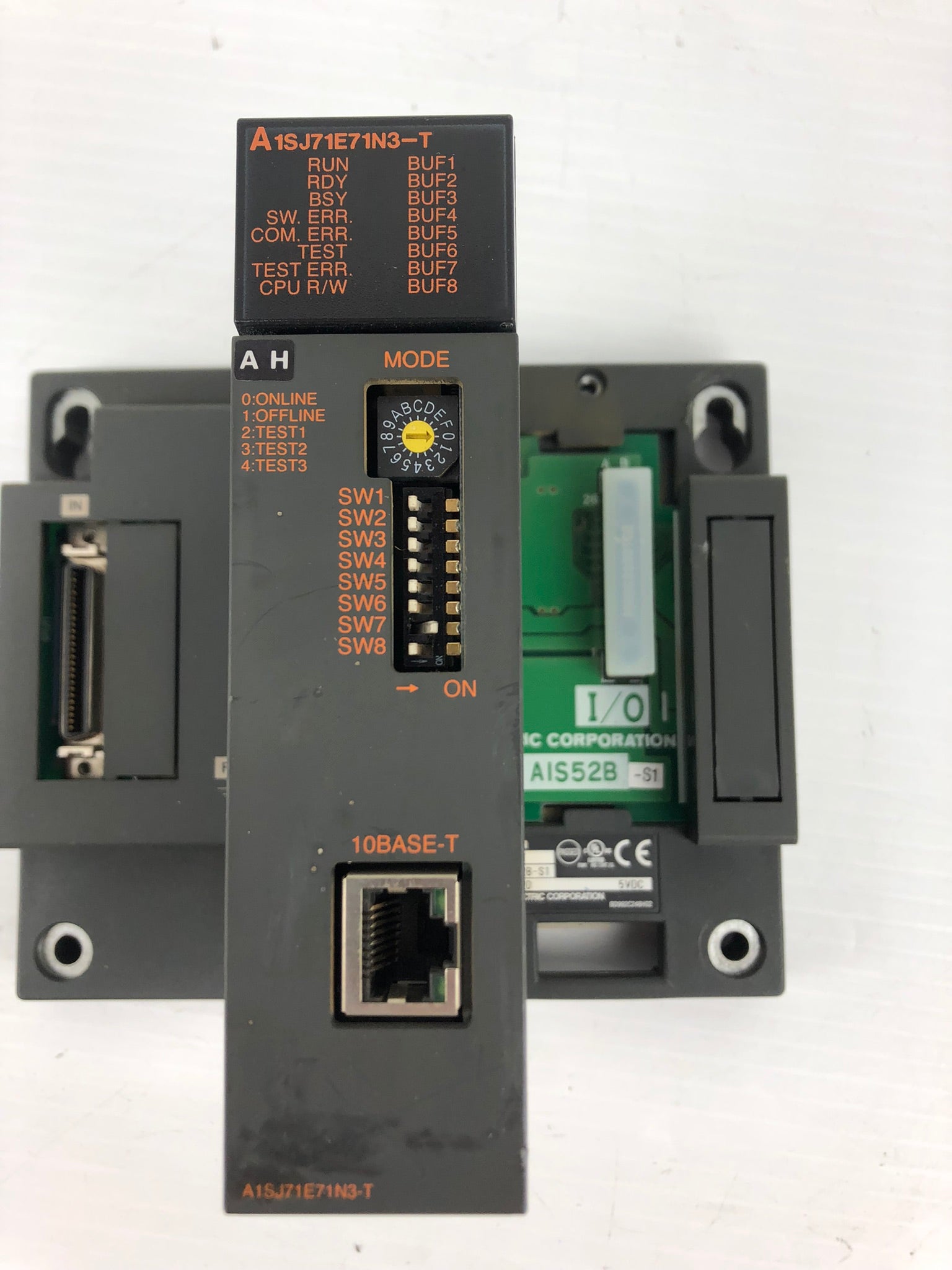 Mitsubishi A1SJ71E71N3-T 2-Slot with Ethernet I/F Unit A1S52B-S1 Base
