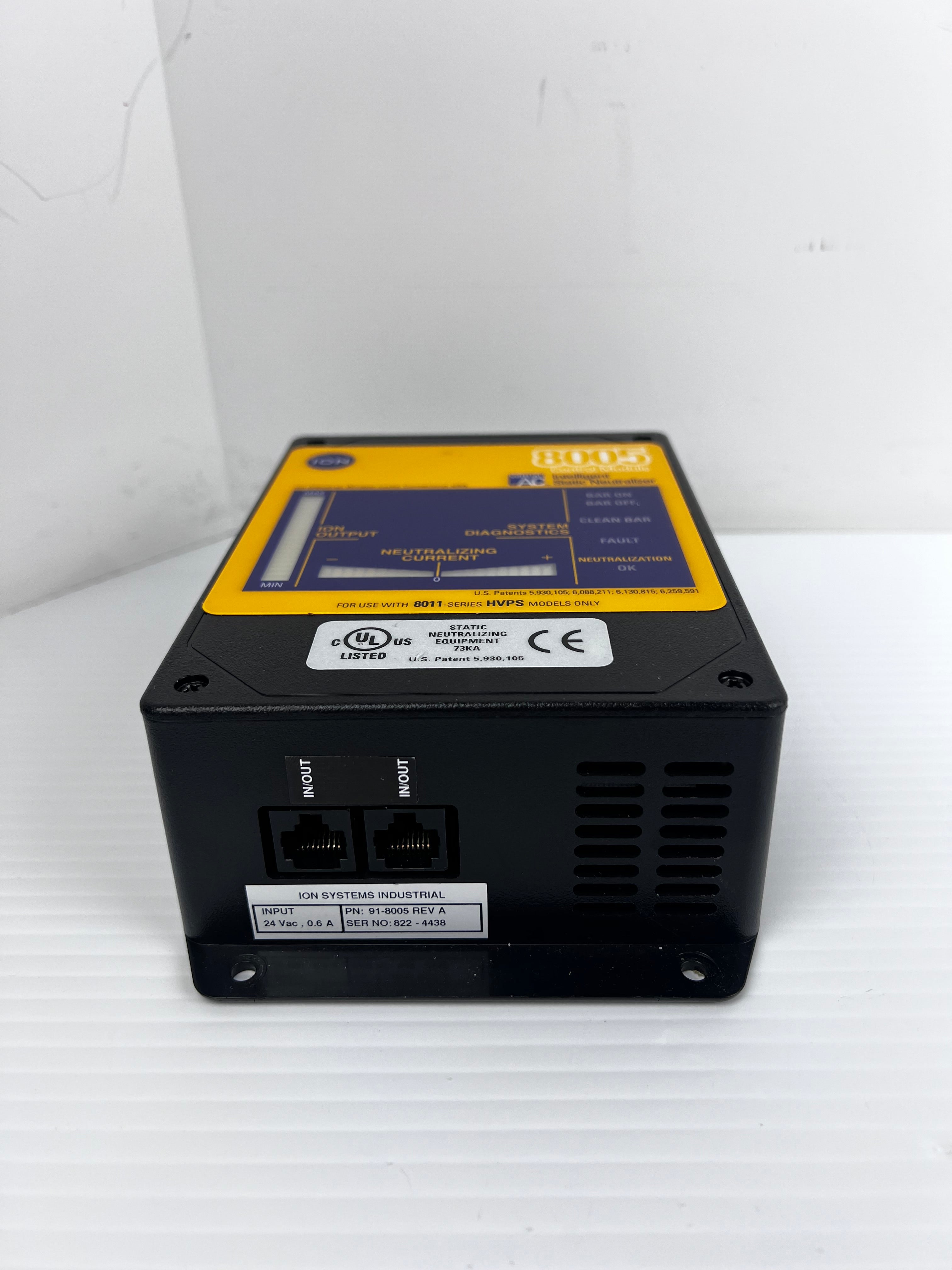 ION 91-8005 Intelligent Static Neutralizer 8005 Control Module Rev A 24VAC 0.6A