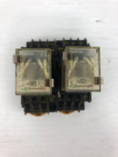 Omron MY4N Relay 24VDC with Base 2592W1 - Lot of 2