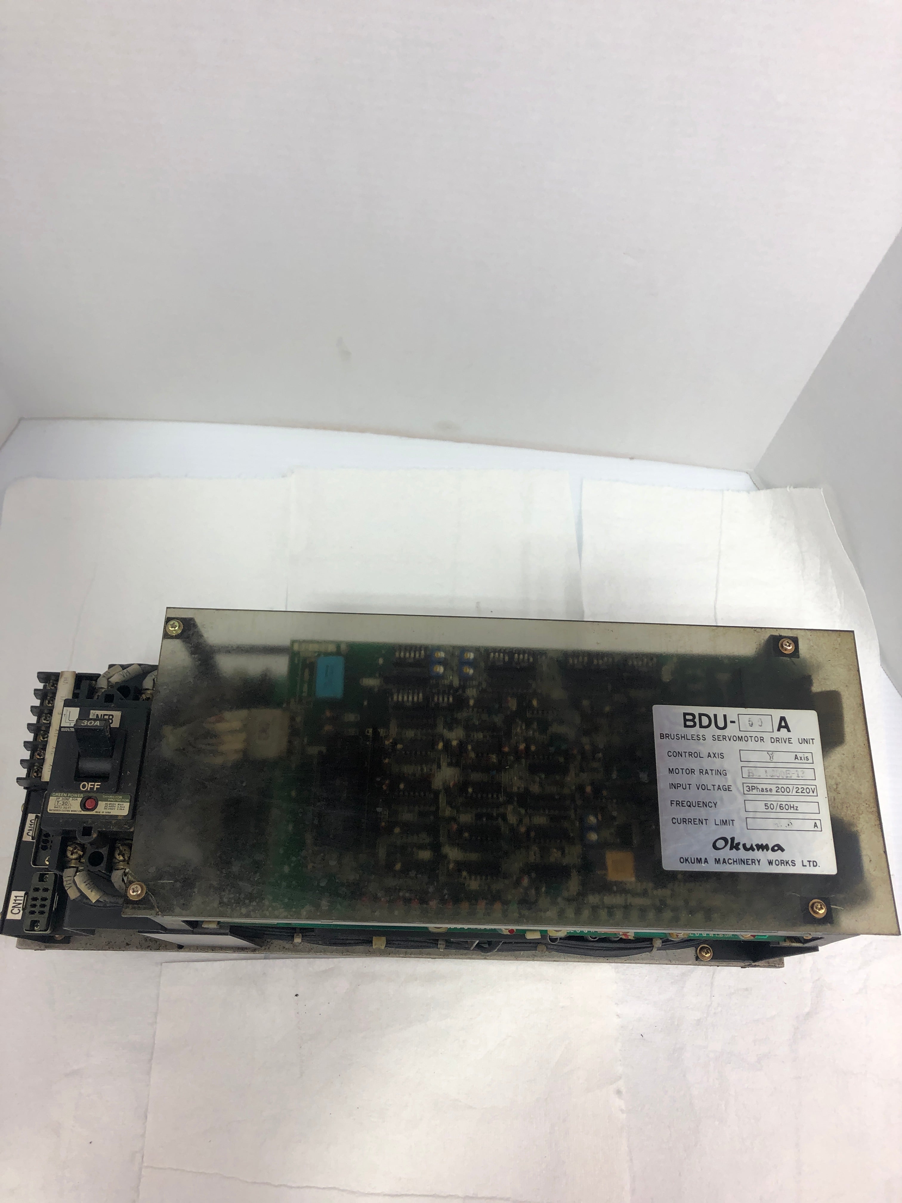 Okuma BDU-50A Brushless Servo Motor Drive Unit Y Axis 200/220V 3PH 50/60Hz