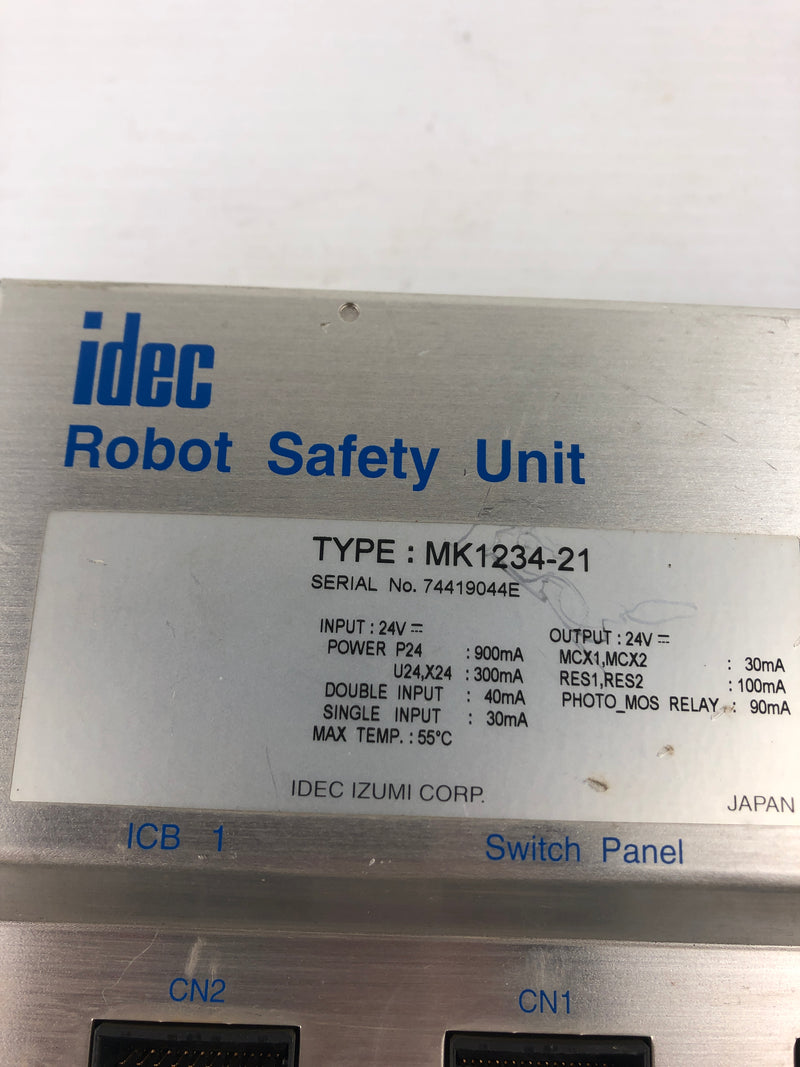 Idec MK1234-21 Robot Safety Unit 24V 30mA-900mA