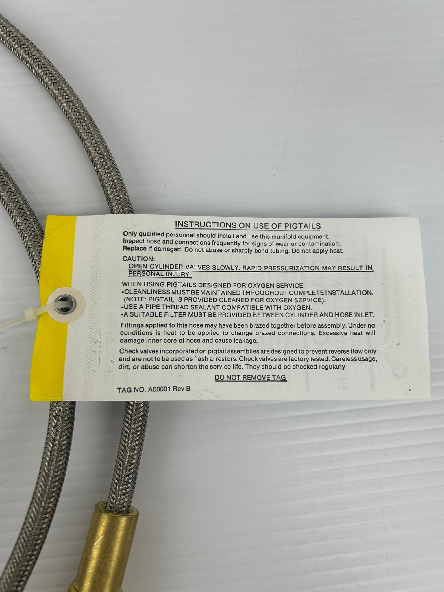Western Enterprises A60001 Stainless Steel Hose Rev B 42" Long - Lot of 2