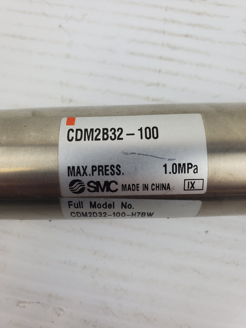 SMC CDM2B32-100 Pneumatic Cylinder Max Press 1.0MPa CDM2D32-100-H7BW