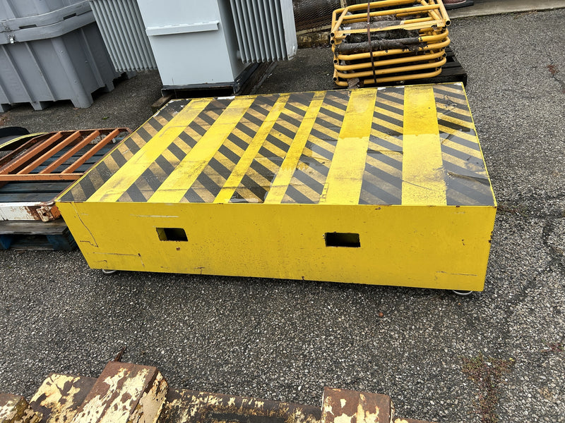 Safety Platform Yellow Black Striped 6' Wide x 4' Deep x 5" Thick