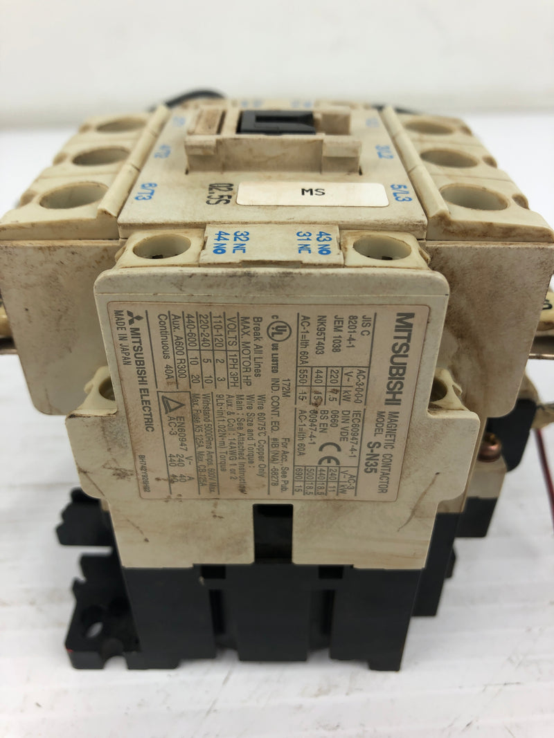 Mitsubishi S-N35 Magnetic Contactor 60 Amp