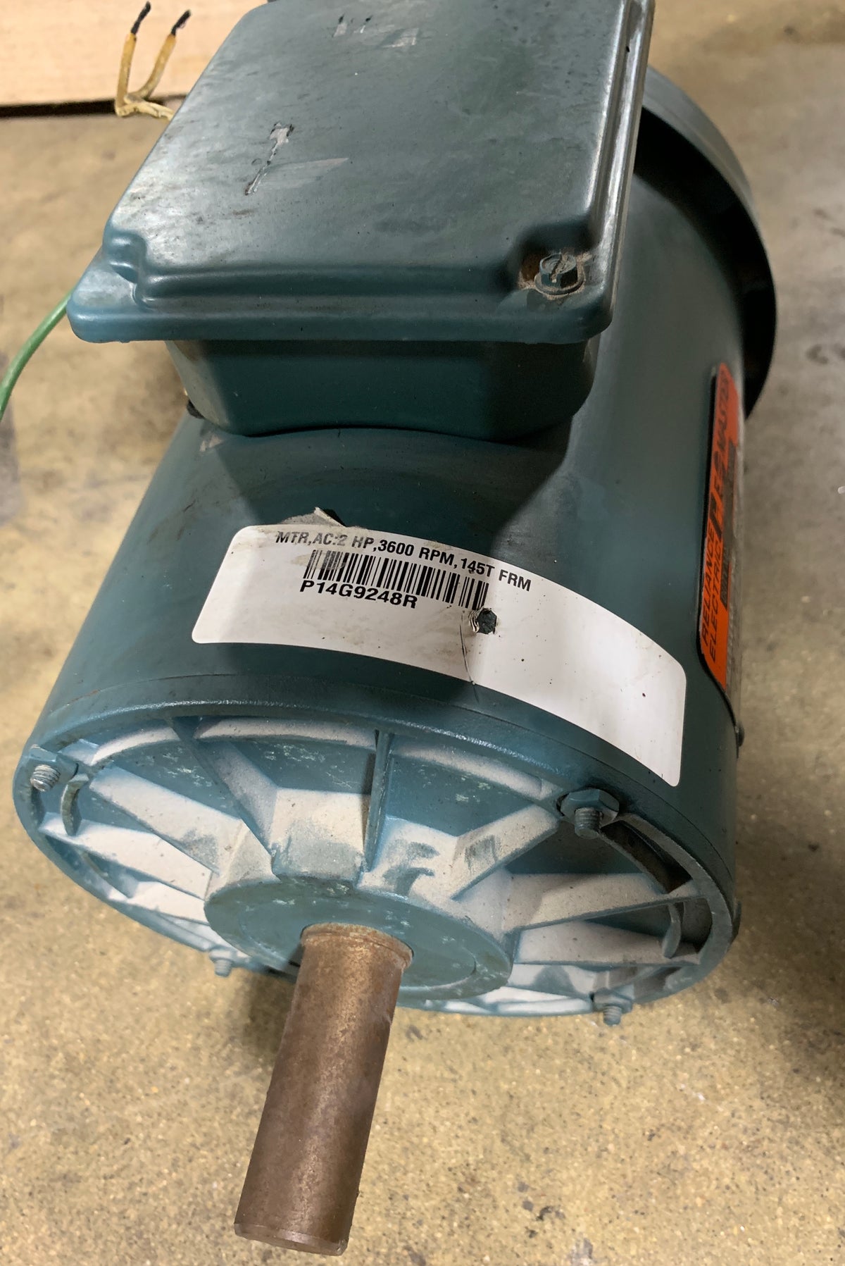Reliance P14G9248P Electric AC Motor 2 HP 3 PH 3500 RPM