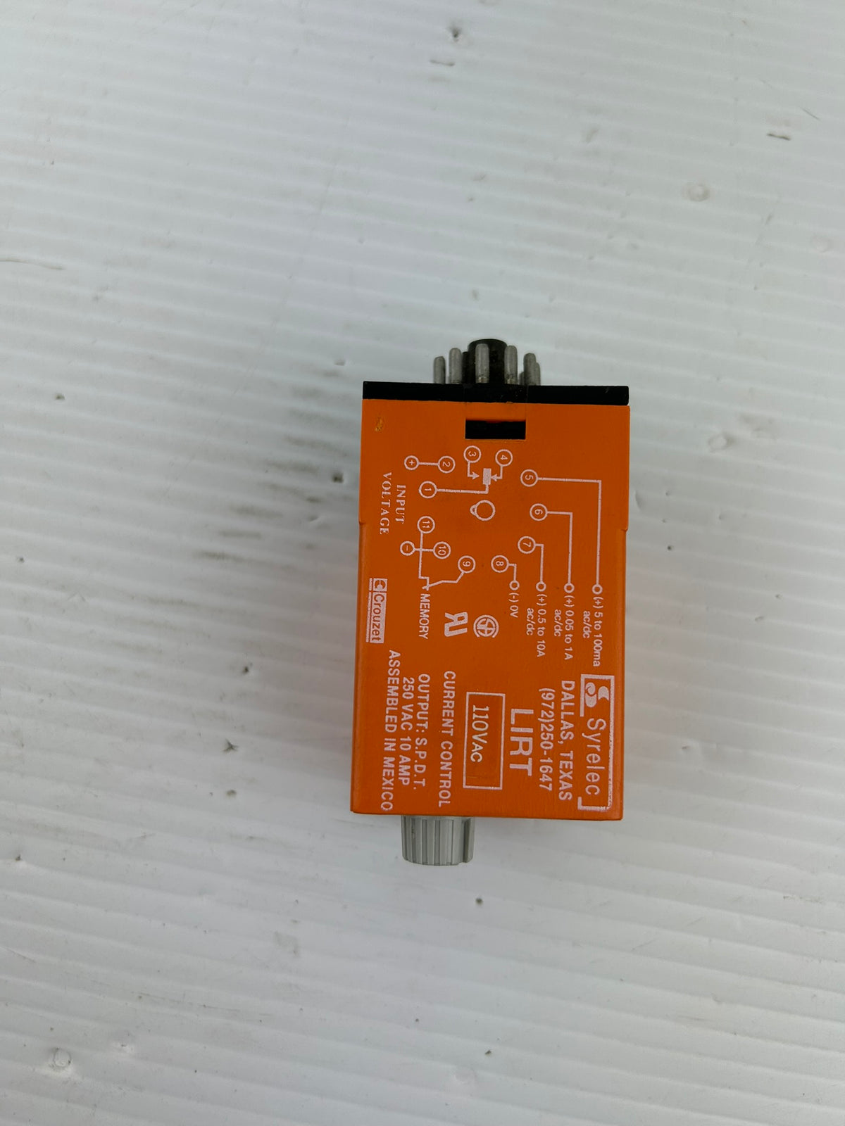 Crouzet Syrelec LIRT 110A P2801 Current Control Relay 110VAC
