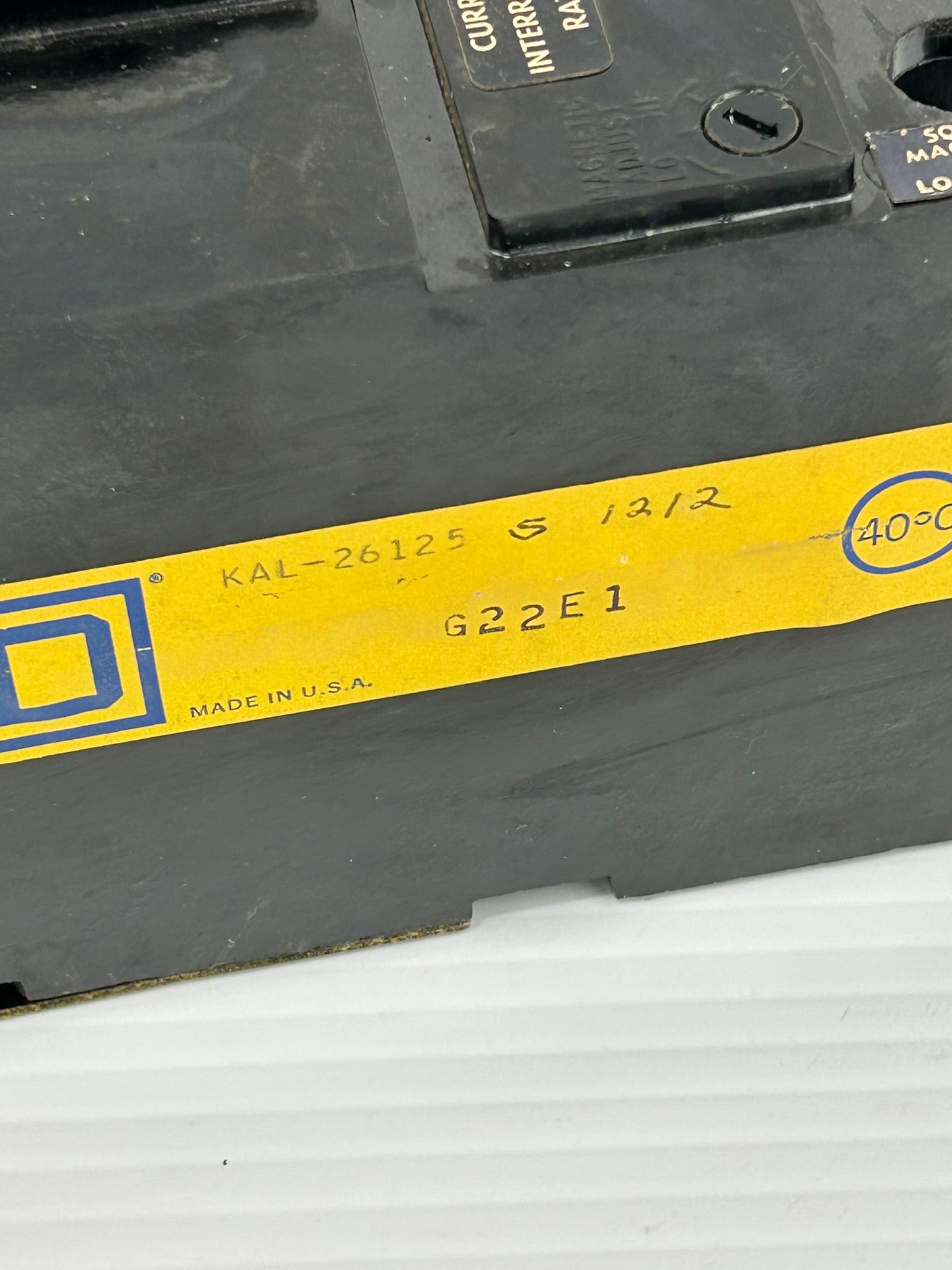 Square D KAL-26125 Circuit Breaker KAL26125 125A 2 Pole 600VAC 250VDC KAL KB-61