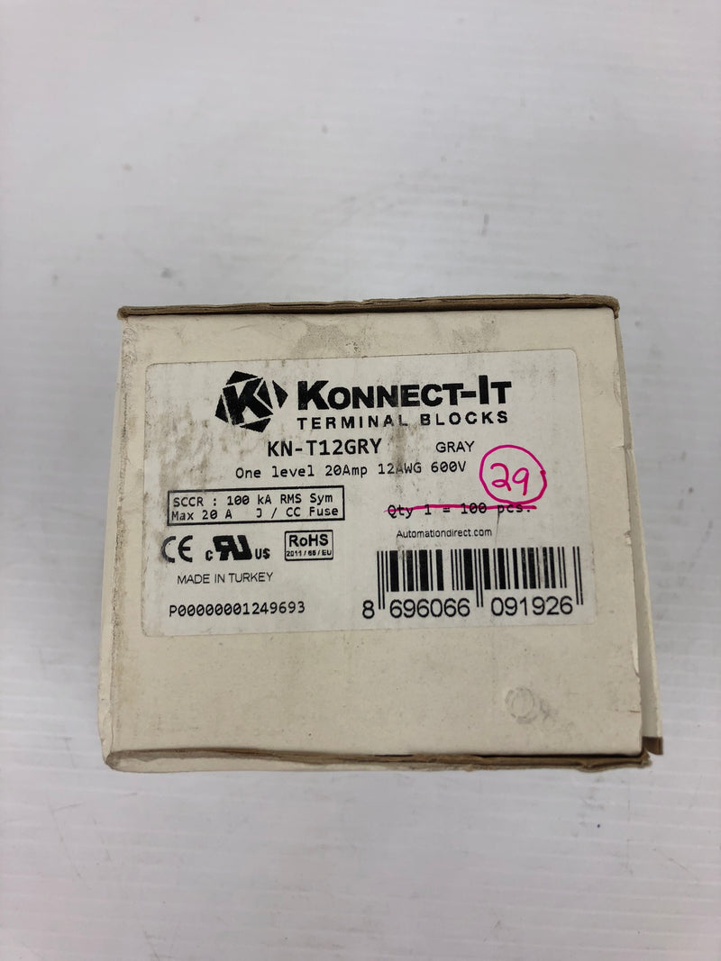 Konnect-IT KN-T12GRY Terminal Blocks - Lot of 29