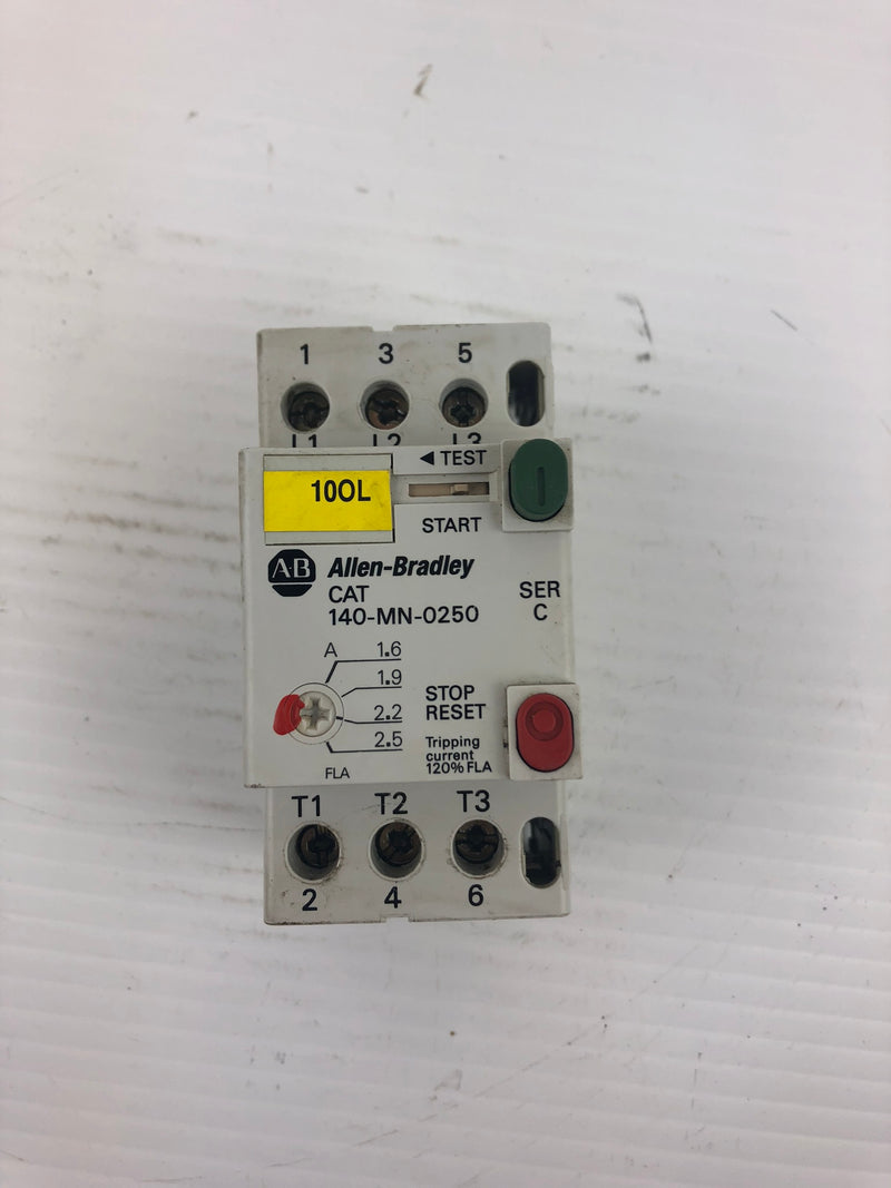 Allen-Bradley 140-MN-0250 Series C Manual Motor Starter