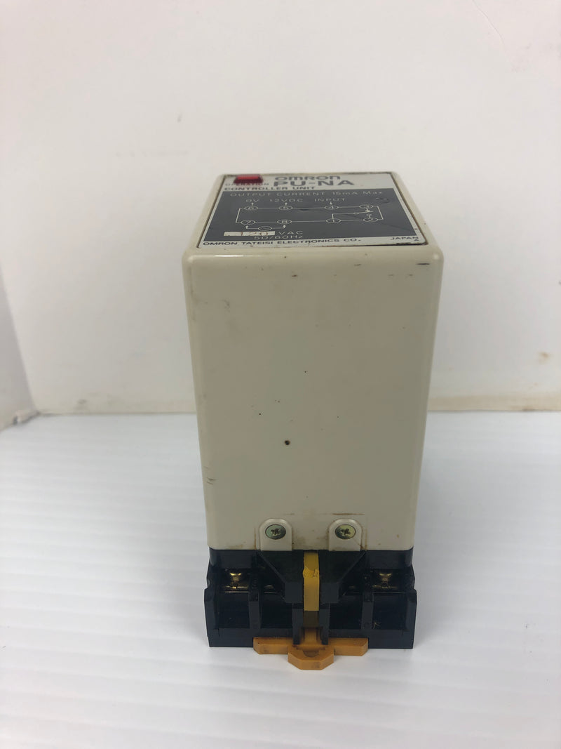 Omron PU-NA Controller Unit 120VAC 15mA 50/60Hz With 02X6YT Base 250V 7.5A