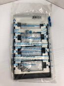 Leviton 80312-E 4 Gang Snap-on Wallplate Kit Black - Lot of 9