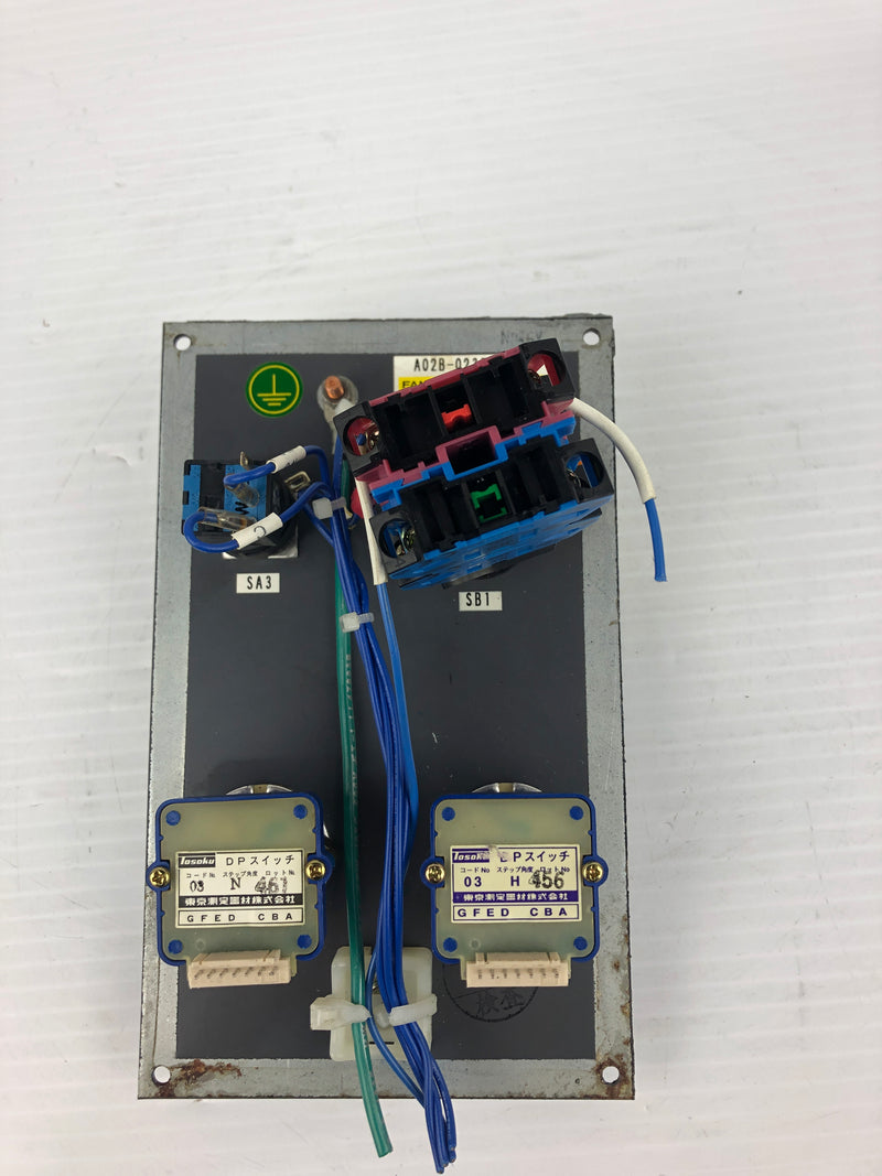 Fanuc A02B-0236-C235 Switch Pushbutton Operation Panel with Key