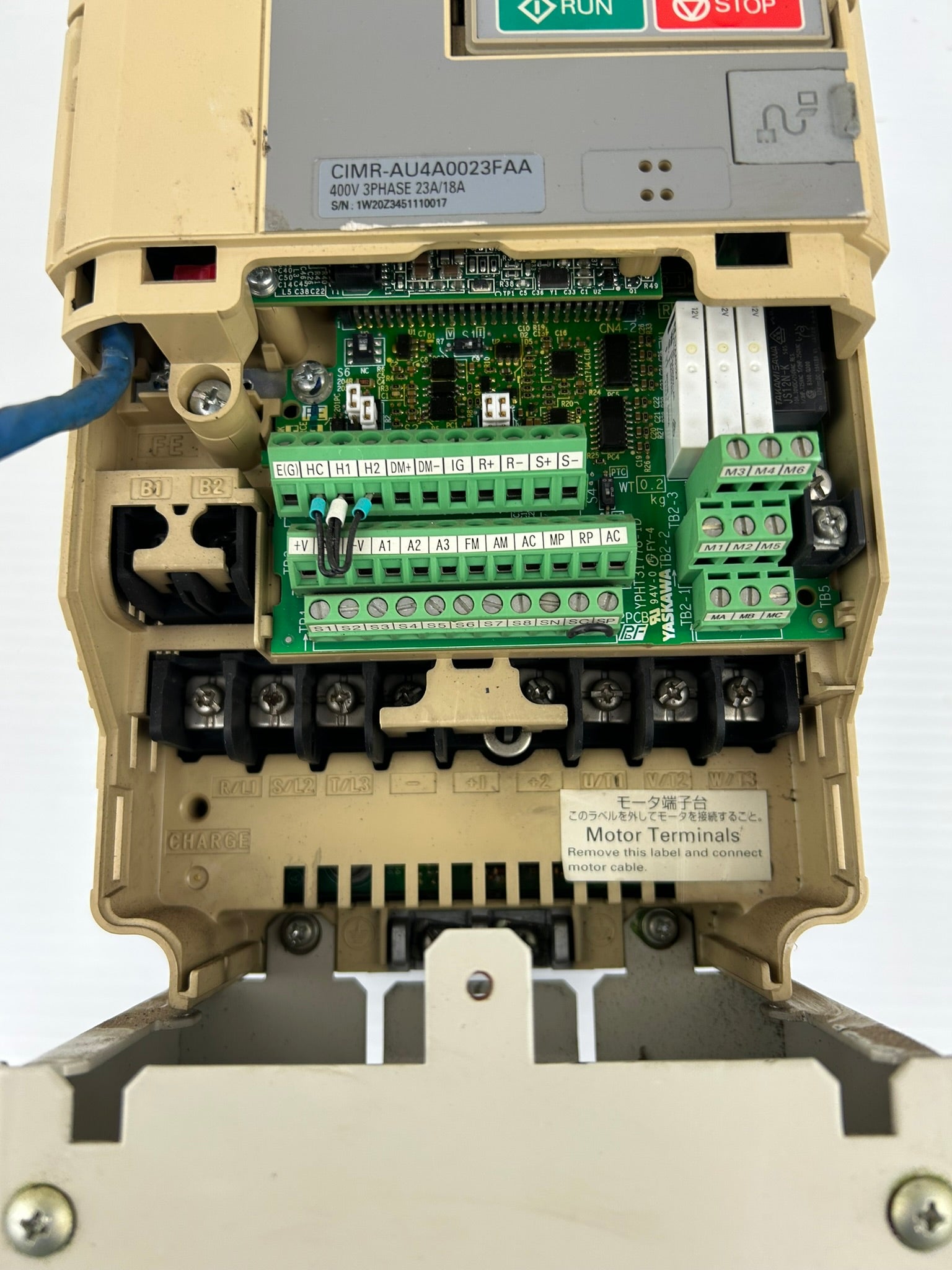 Yaskawa Electric CIMR-AU4A0023FAA Industrial AC Drive Rev E