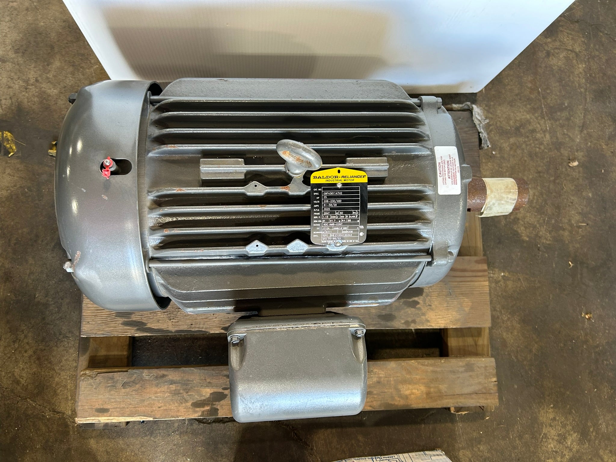Baldor Reliance 09F436Y147H2 Industrial Motor HP 25 RPM 3525 Frame 284T PH 3