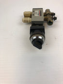 SMC VFM350 Mechanical Valve 1.5 9kgf/cm Black Turn Switch 2-Position Selector