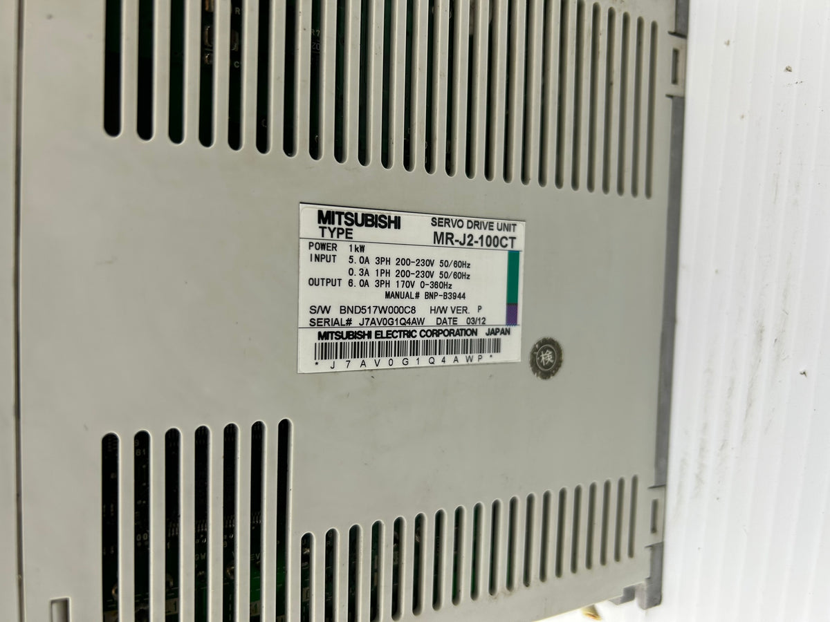 Mitsubishi MR-J2-100CT Servo Drive 1kW 170V 3 Phase AC Amplifier