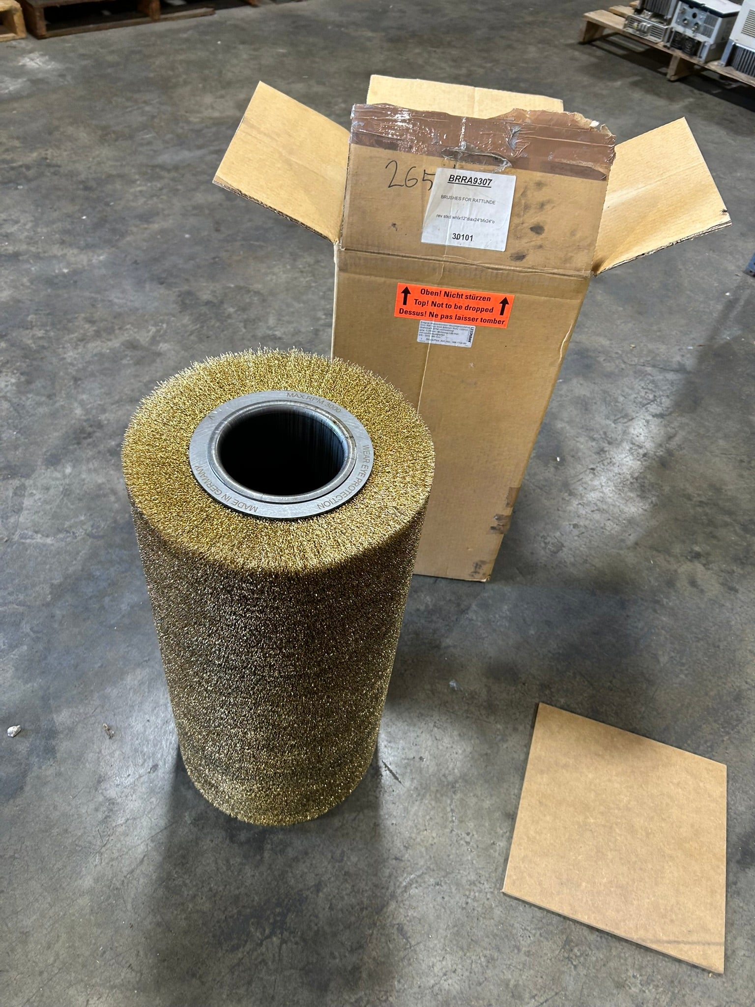 Lessmann 388.77W.60 Wheel Wire Brush Rattunde BRRA9307 30101 12" Dia x 24" Wide