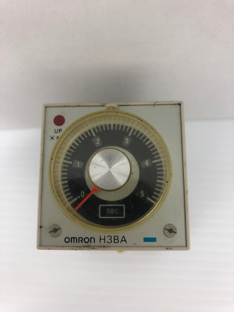 Omron H3BA-8 Timer Relay With Base .0-5sec. 250VAC 5A 50/60 Hz