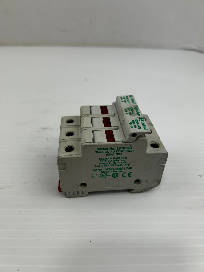 Littelfuse LPSC-ID Class CC Fuse Holder 600V 30A 3P