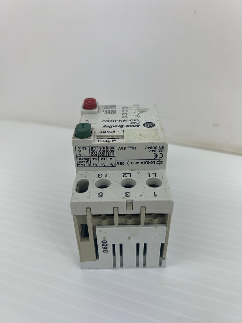 Allen-Bradley 140-MN-0250 Motor Starter Ser. C 600V 2.5A 3PH 8kV