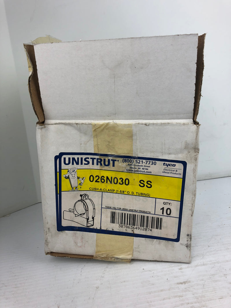 Unistrut Tyco Cush-a-Clamp Clamps 026N030 SS - Box of 10