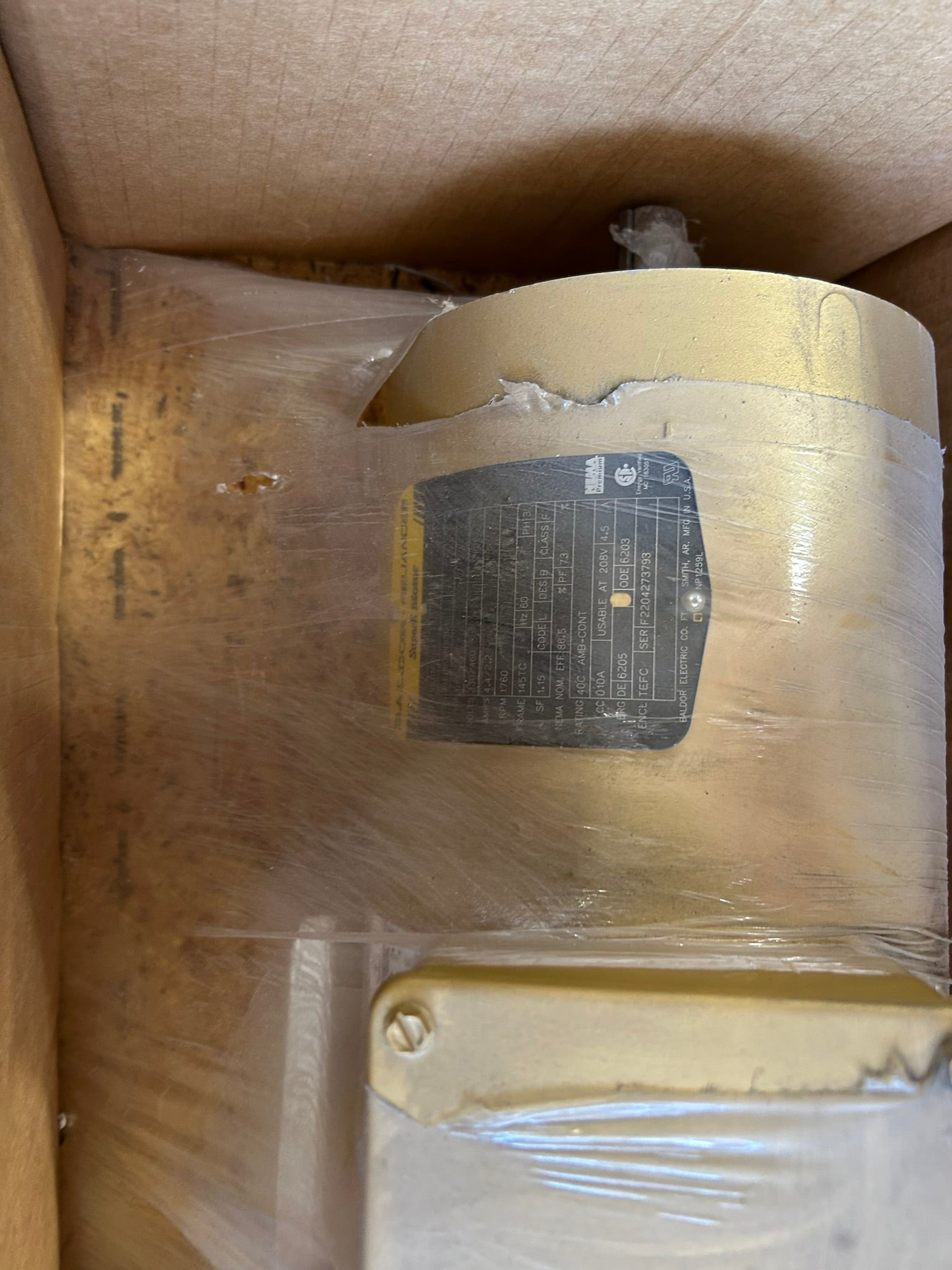 ABB Baldor VEBM3554T Electric Motor Hz 60 PH 3 Frame 145TC HP 1.5 RPM 1760