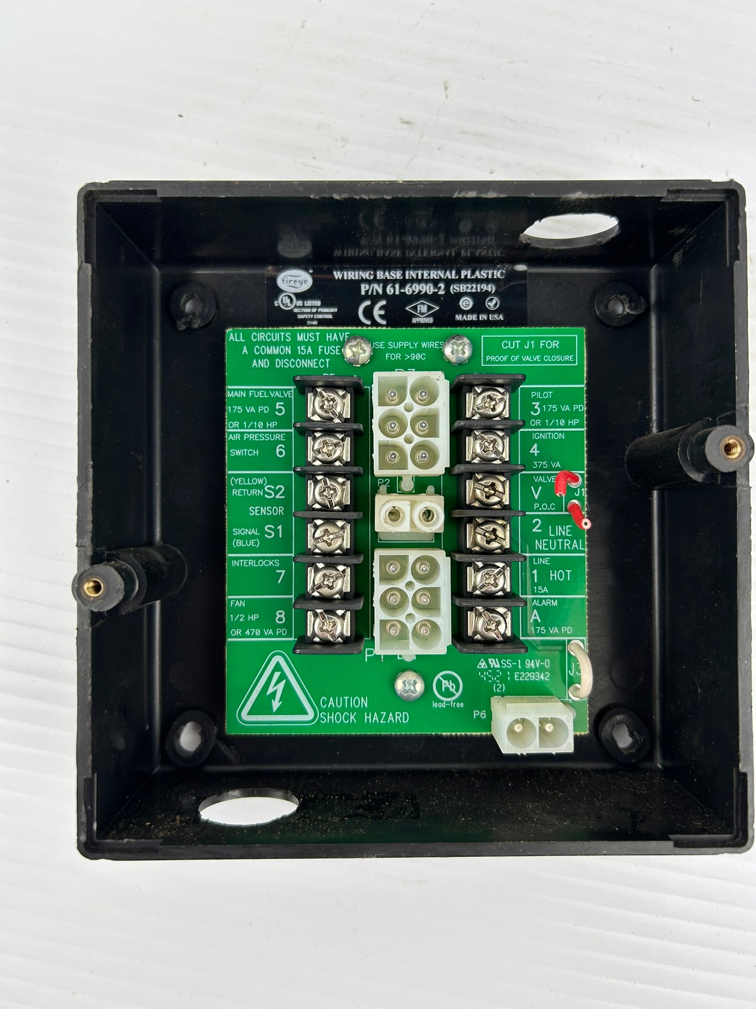 Fireye 61-6990-2 Internal Terminal Wiring Base SB22194