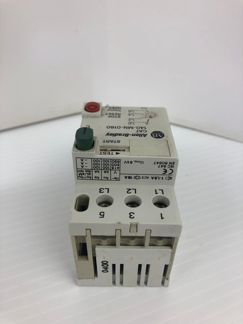 Allen-Bradley 140-MN-0160 Motor Starter Ser. C 600V 2.5A 3PH 8kV - Lot of 5