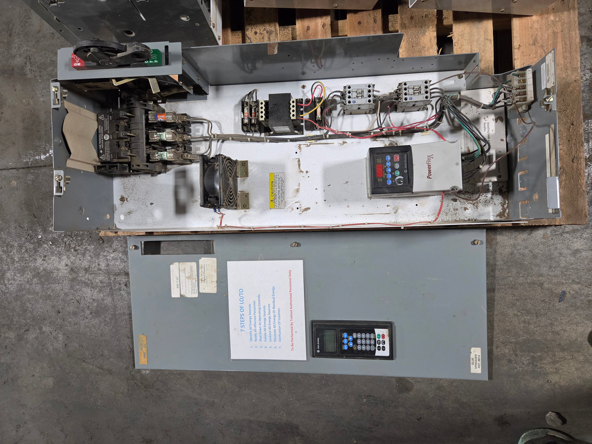 Allen Bradley 2162 MCC Bucket PowerFlex VFD 7.5HP 3PH Centerline 2100 w/ Door