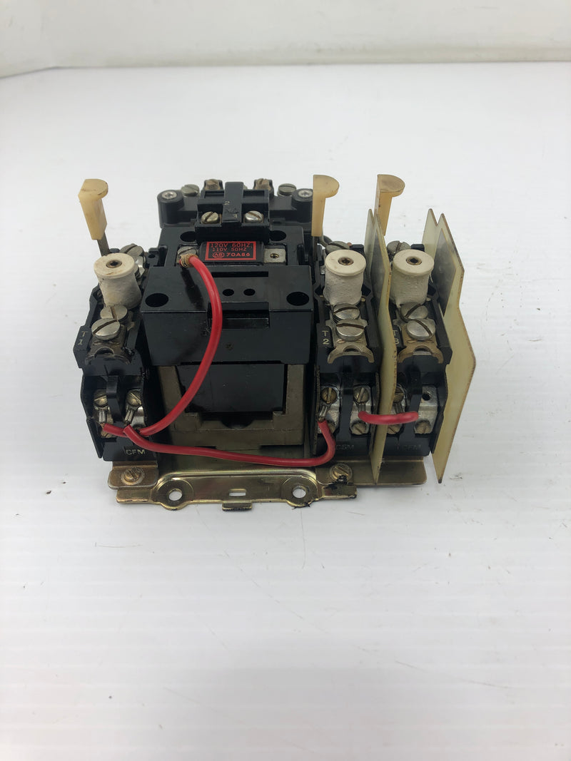 Allen-Bradley 709-A0D103 Contactor Series K 3 Phase 4 Pole 200-230V Size 0