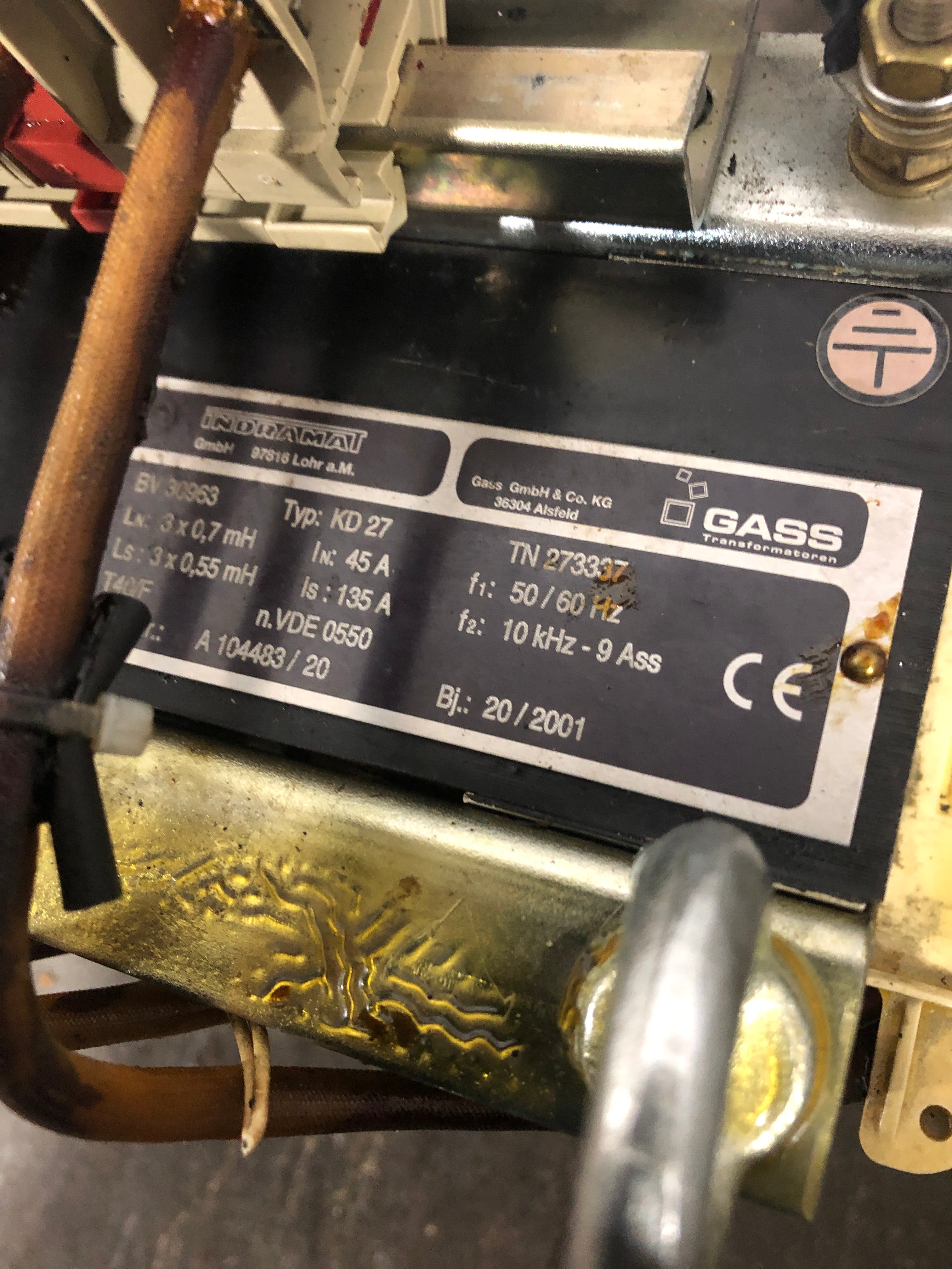 Indramat Gass BV 30963 Transformer KD 27