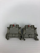 Phoenix Contact UT4 Terminal Block 600V 30A 2P - Lot of 4