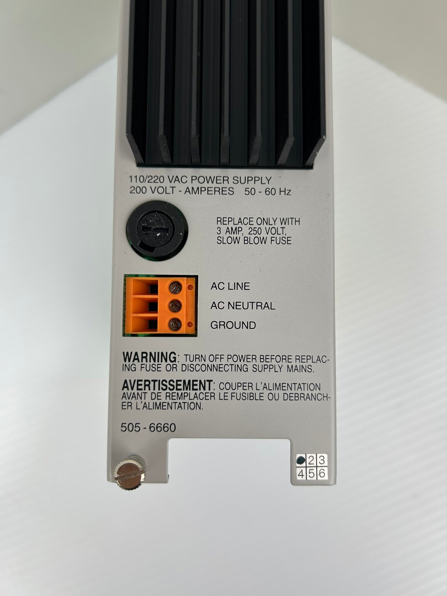 Siemens 505-6660 Simatic 505 Power Supply 110-220VAC 3A 50/60Hz