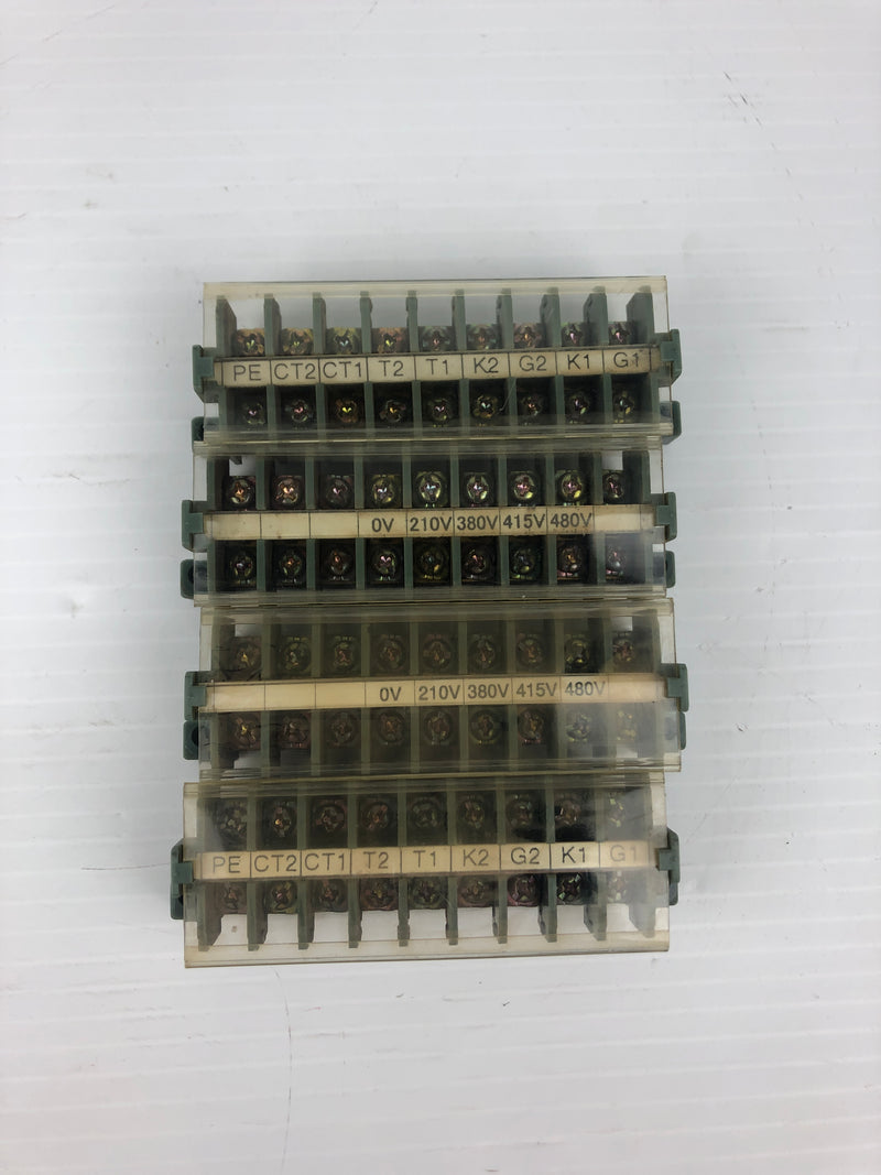 Mitsubishi TE-K2 Terminal Block 660V 15A 9P - Lot of 4