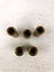 1-3/4" Brass Panel Mount Female Stage Pin Plug Contact Connector - Lot of 5