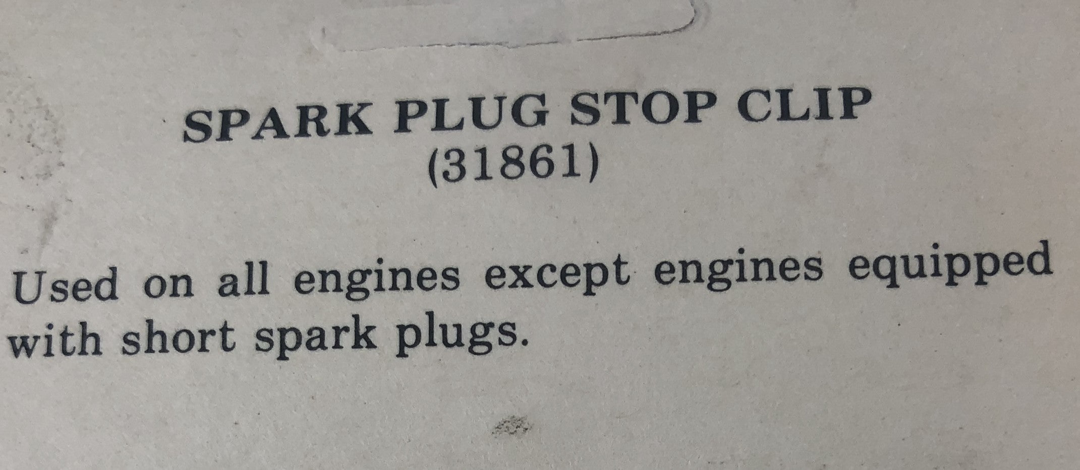Tecumseh Spark Plug Stop Clip 730556 (31861)