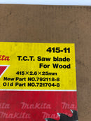 Makita 415-11 T.C.T Saw Blade For Wood 415 x 2.6 x 25mm