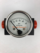 Orange Research 1203PGS-1A-2.5B-C Differential Pressure Gauge Type: - C 0-50PSI