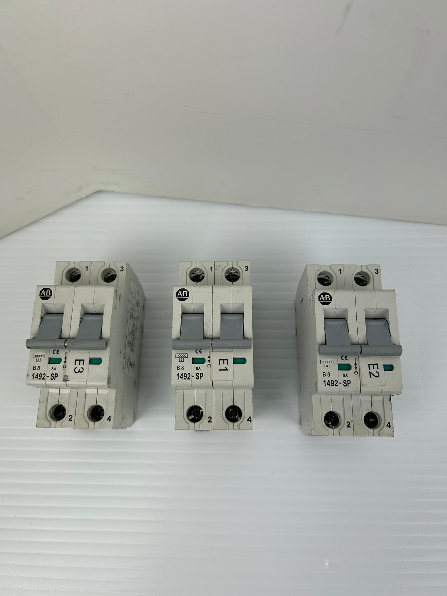 Allen-Bradley 1492-SP2B080 Circuit Breaker Series C 8A 2P - Lot of 3