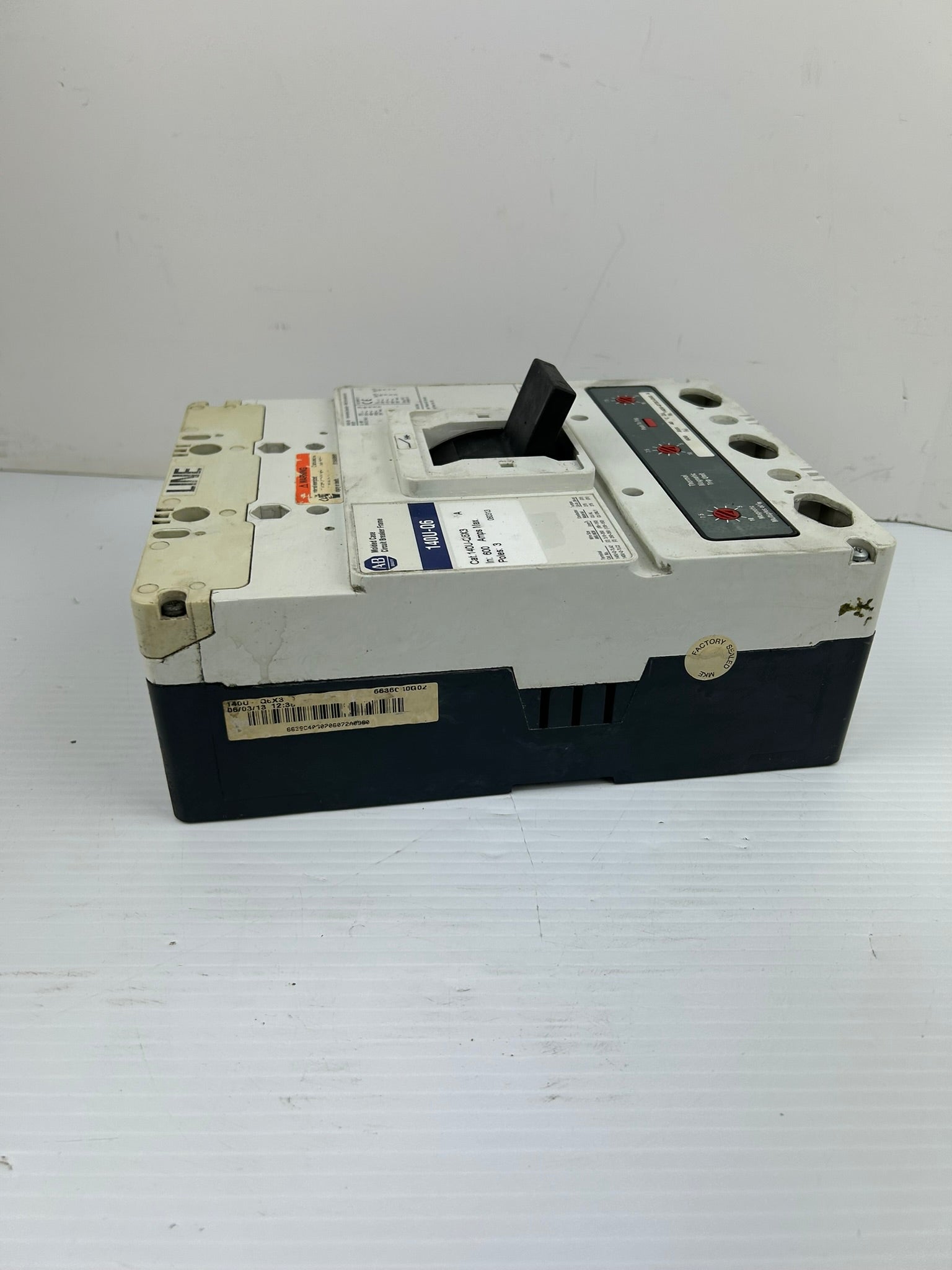 Allen Bradley 140U-Q6X3 Circuit Breaker Series A 3 Pole 600 Amps Max 140U-Q6