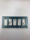 Leviton 000-84423-40 Blue Steel 5 Gang Wall Plate - Lot of 3