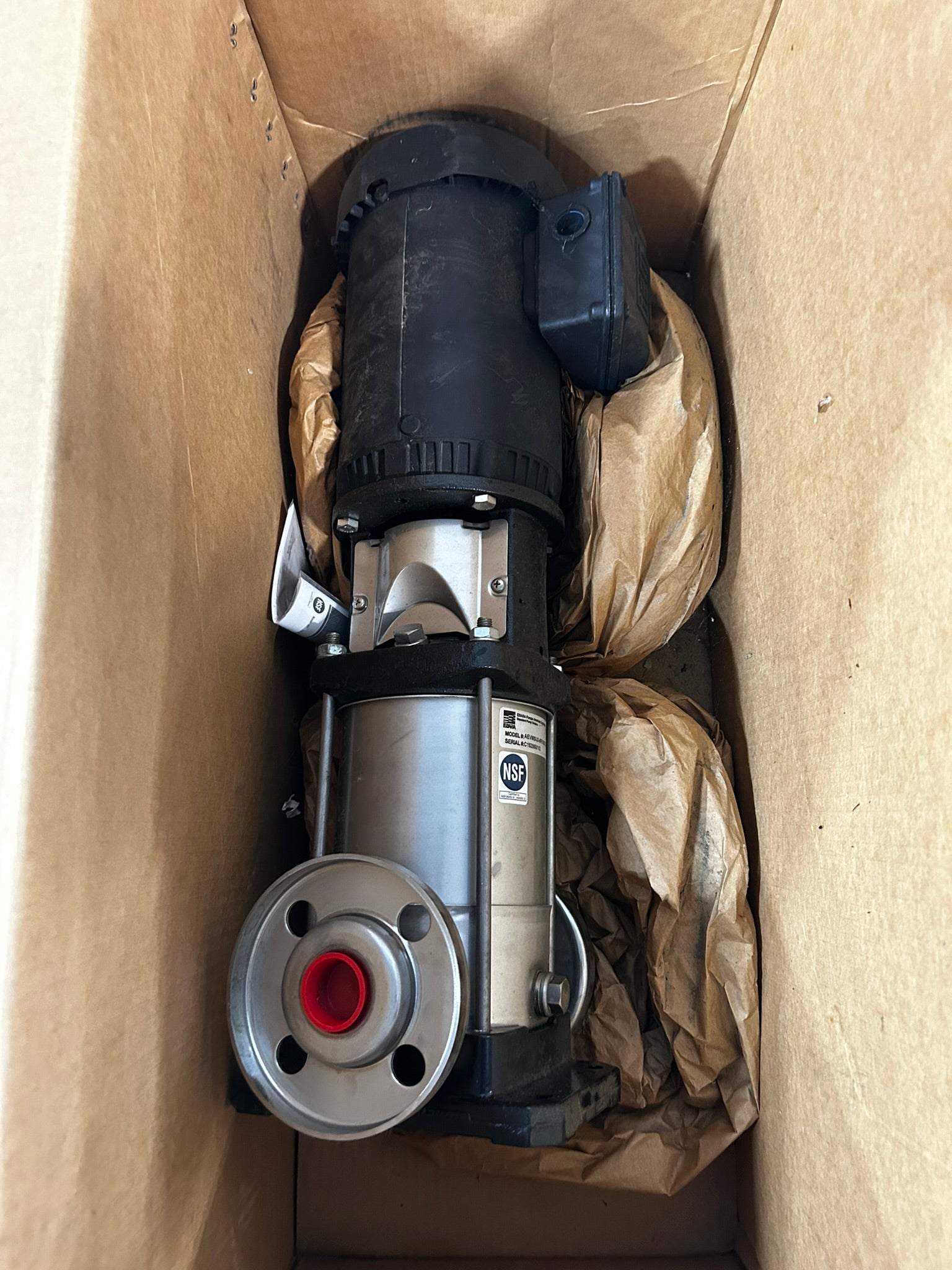 Ebara Vertical Booster Pump AEVMSU3-6F0150T3S & Weg 00156ET3E56CFL-S Motor 1.5HP