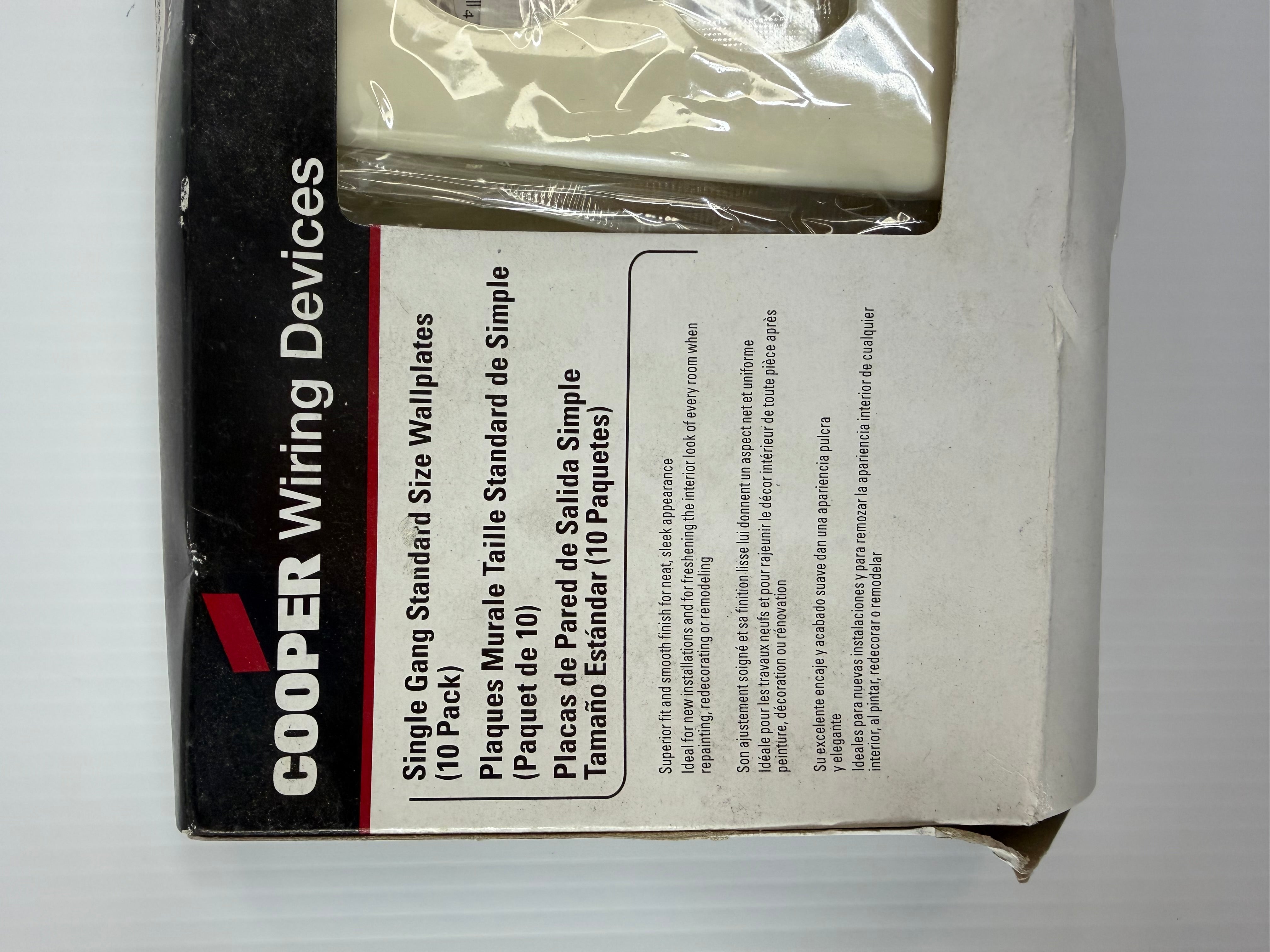 Cooper Wiring 1-Gang Receptable 5132A-L Box of 10 Almond