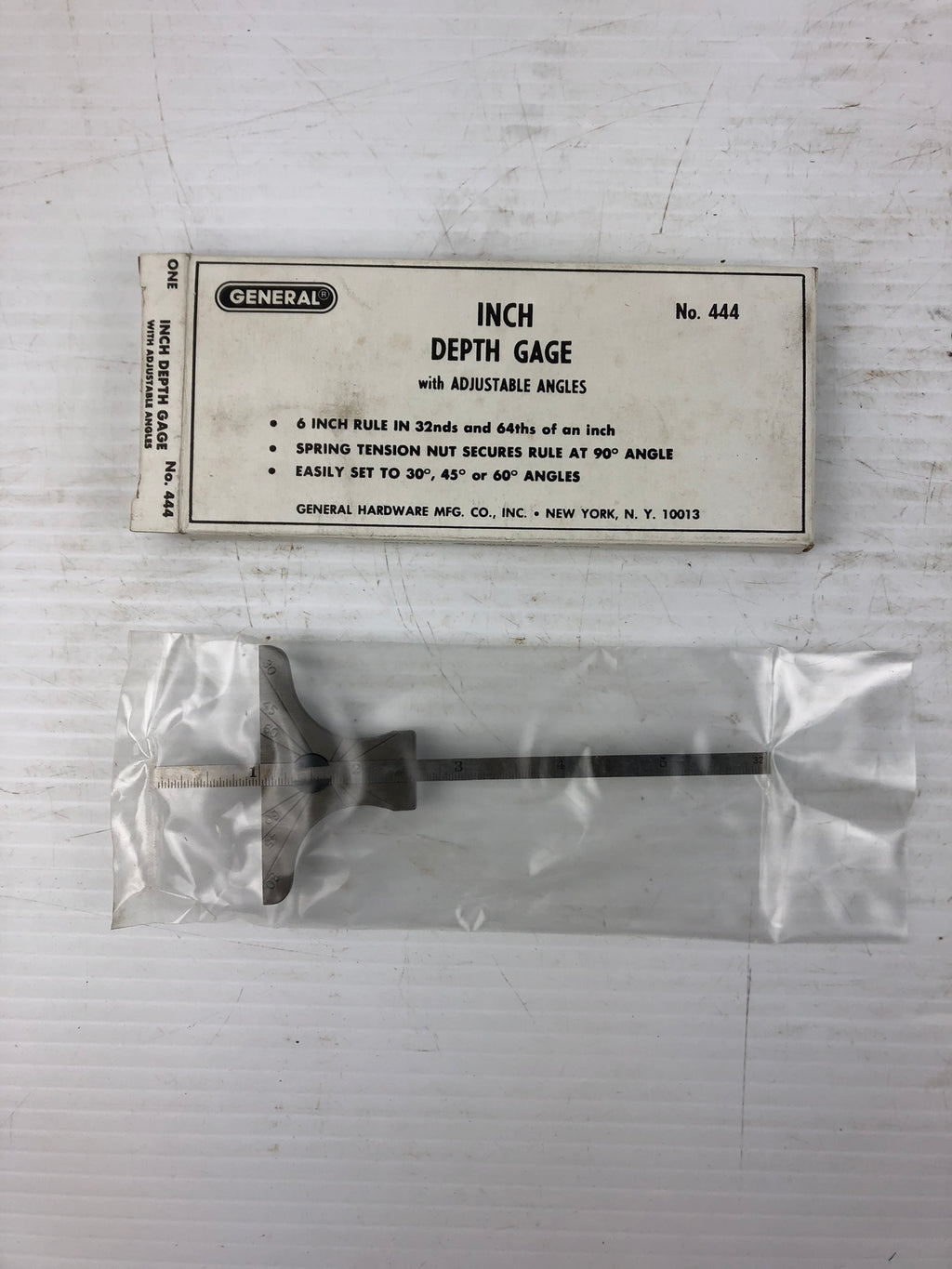 General Hardware Mfg. Co., Inc. 444 Inch Depth Gage with Adjustable