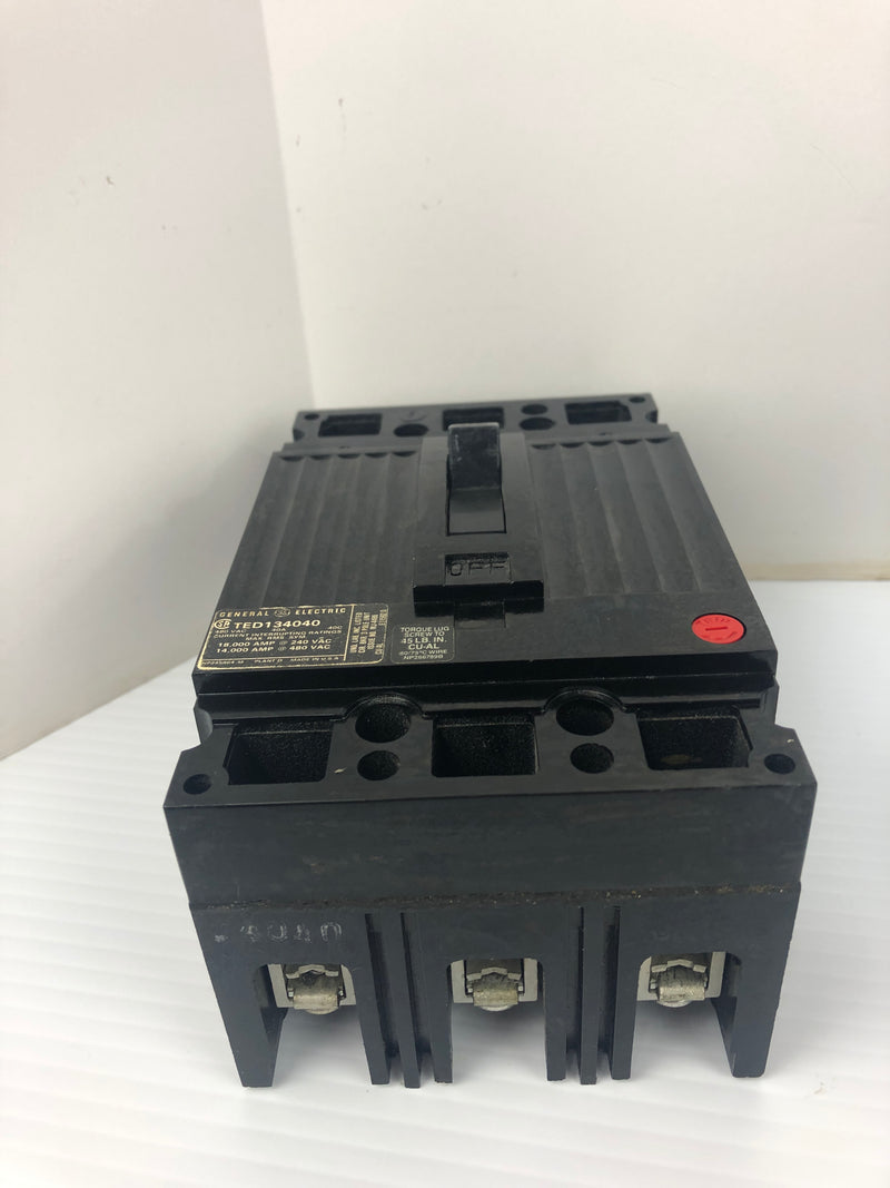 General Electric TED134040 Circuit Breaker 40A 3P 480VAC