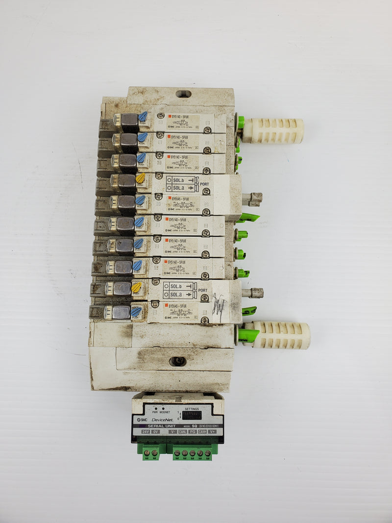 SMC EX122-SDN1 DeviceNet Pneumatic Valve Manifold Assembly